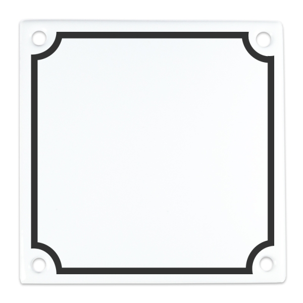 Huisnummerbord 10x10 wit met eigen nummer/tekst