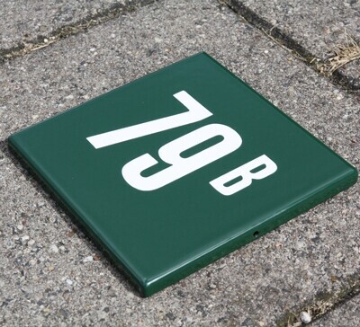 Huisnummerbord 10x10 cm 'Quattro' modern