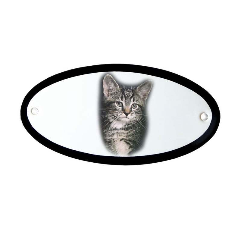 Het ovale emaille bordje met eigen foto.