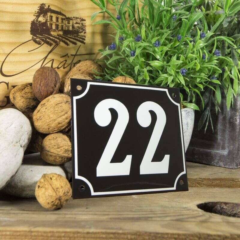 Huisnummerbord groot zwart nummer 23