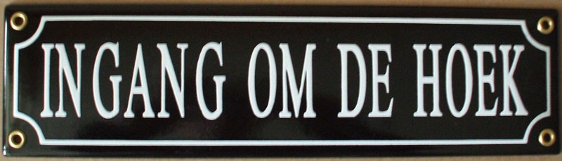 Straatnaambord klein & extra