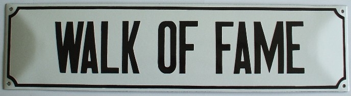 Straatnaambord Walk of fame