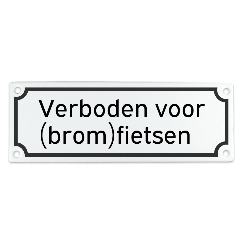 Naambord wit eigen tekst & opties 20x7cm