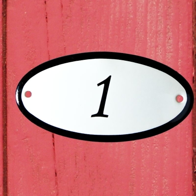 Huisnummerbordje 'ovaal' 1