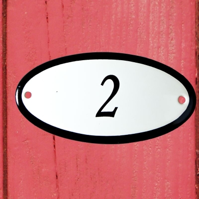Huisnummerbordje 'ovaal' 2