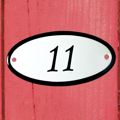 Huisnummerbordje 'ovaal' 11