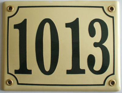 Huisnummerbord 'extra 17x13' 4 cijfers/letters