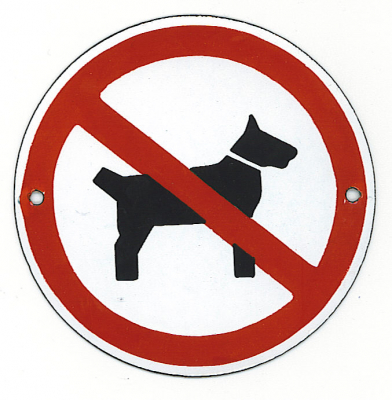 Pictogram: verboden voor honden