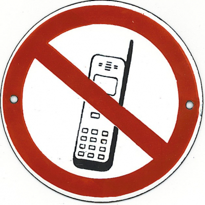 Pictogram: verboden (mobiel) te bellen