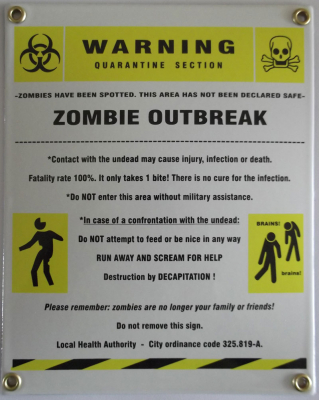 Zombie warning