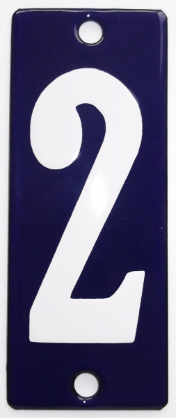 Huisnummerbord 'smal' blauw