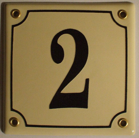 Huisnummerbord 'extra 13x13' 2 cijfers/letters