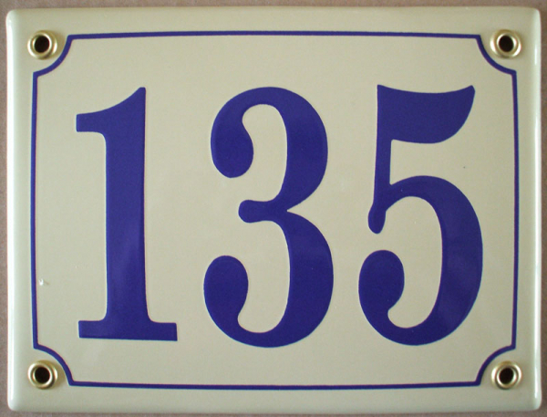Huisnummerbord 'extra 17x13' 4 cijfers/letters