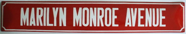 Straatnaambord Marilyn Monroe Avenue