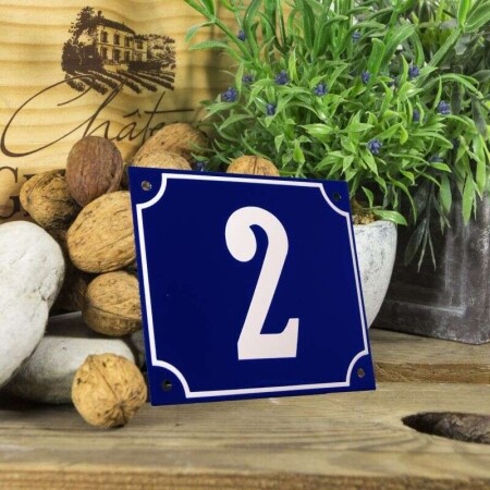 Huisnummerbord groot 'blauw' 2