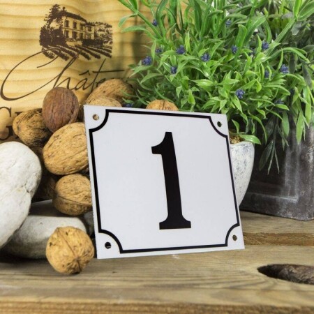 Huisnummerbord groot 'wit' 1