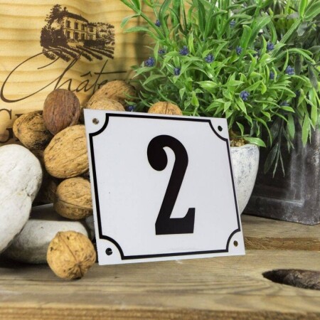 Huisnummerbord groot 'wit' 2