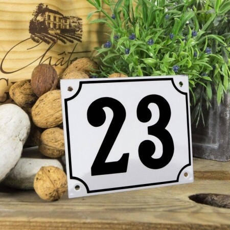 Huisnummerbord groot 'wit' 22