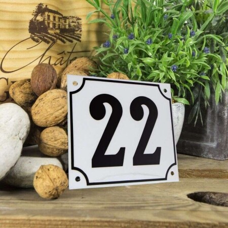 Huisnummerbord groot 'wit' 23