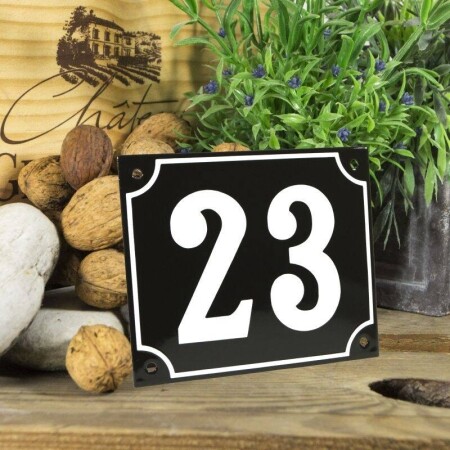 Huisnummerbord groot 'zwart' 22