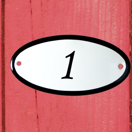 Huisnummerbordje 'ovaal' 1
