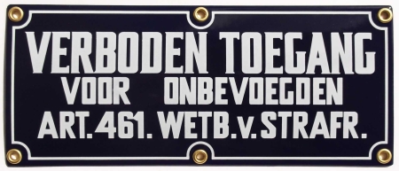 Verboden toegang bord