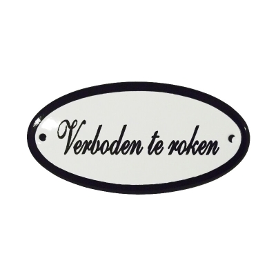 Deurbord Verboden te roken