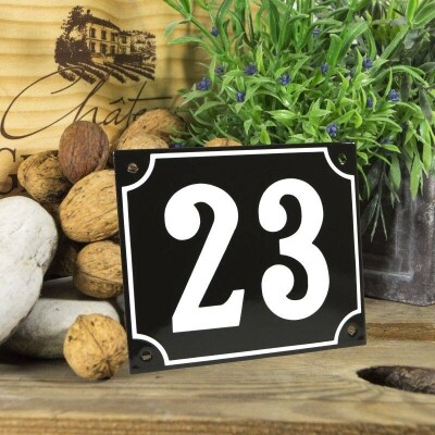 Huisnummerbord groot 'zwart' 22